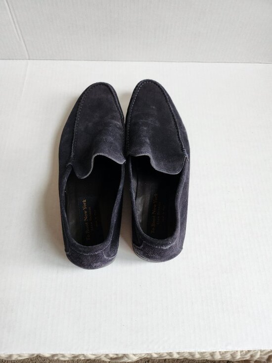 To Boot New York Adam Derrick Men\'s Dark Navy Suede Loafers - Size 9.5 - Made in main image 4